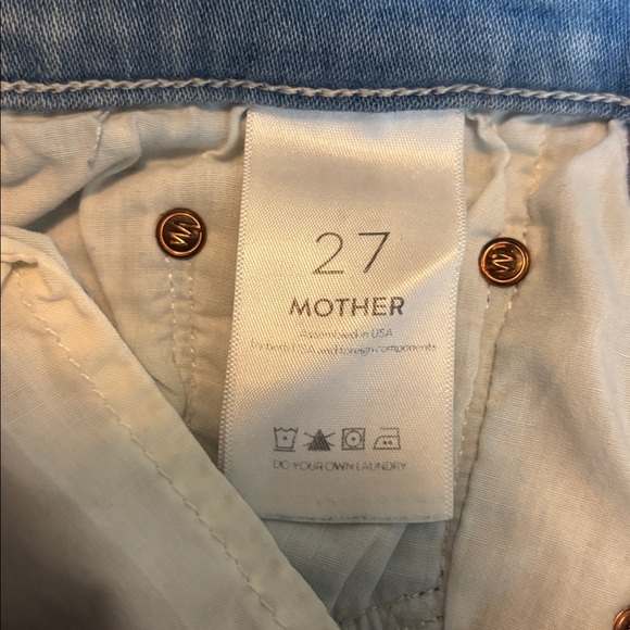 MOTHER | denim blue jeans 27 the tomcat roller fray power trip - Picture 5 of 7